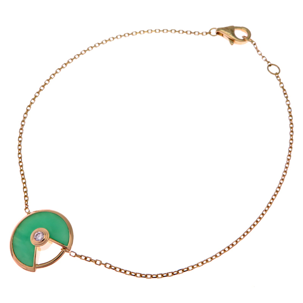 CARTIER Gold Diamond Charm Bracelet